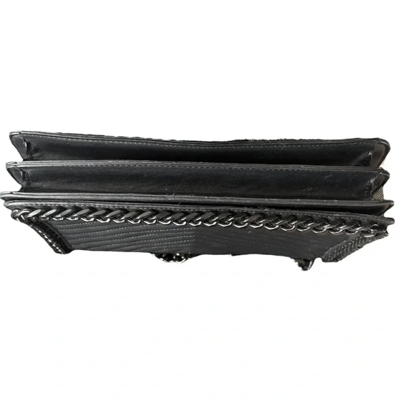 Aldo Greenwald black quilted chain detail crossbody bag - Picture 9 of 12